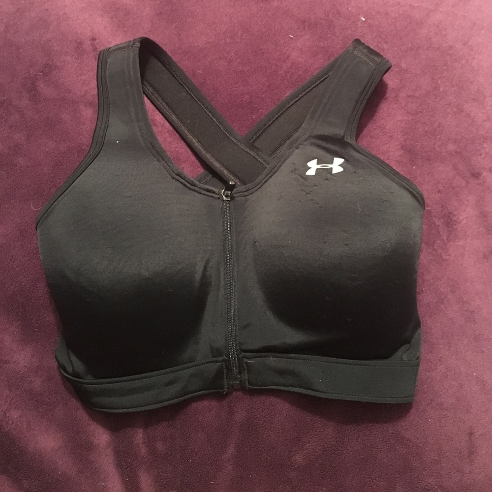 Zip Up Padded Sports Bra