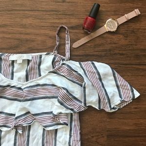 {LOFT Ann Taylor} Cold Shoulder Top
