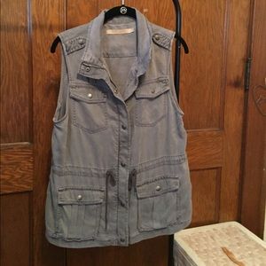Grey Cargo Vest