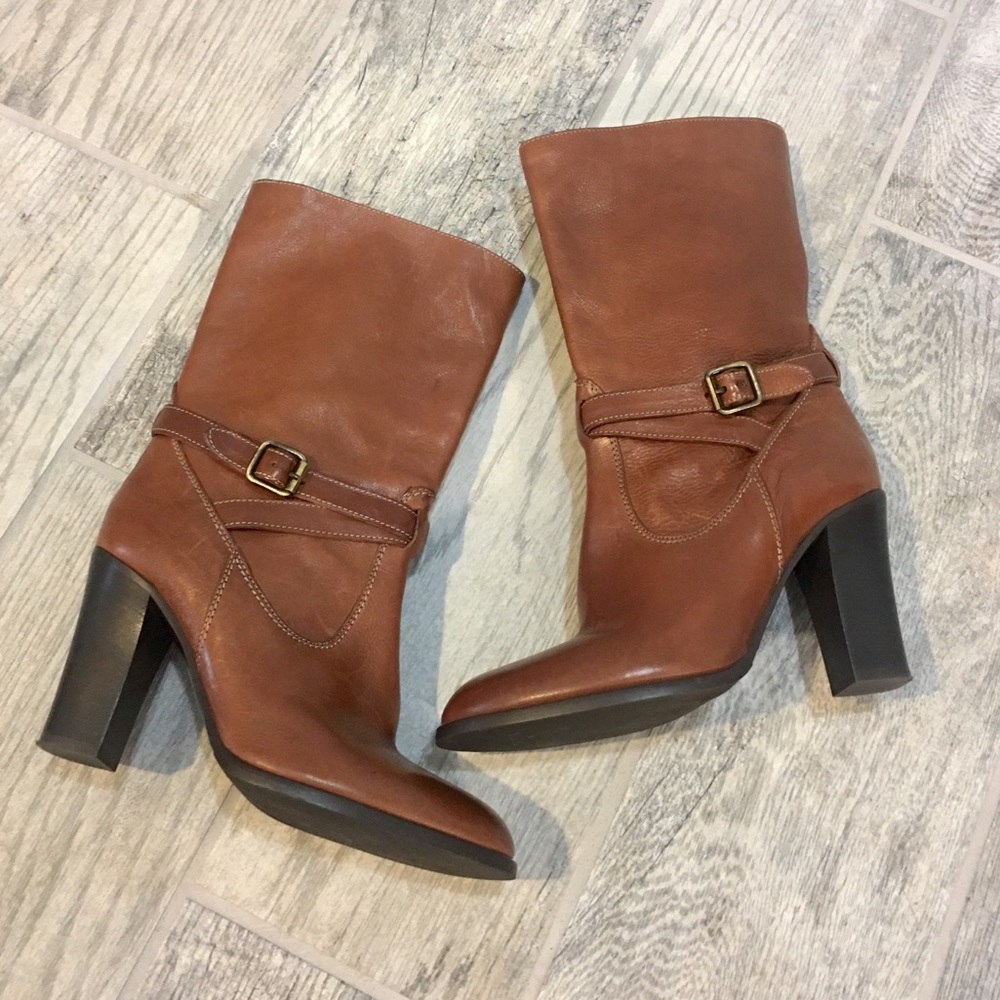 J. Crew Tenley mid calf high heel boots