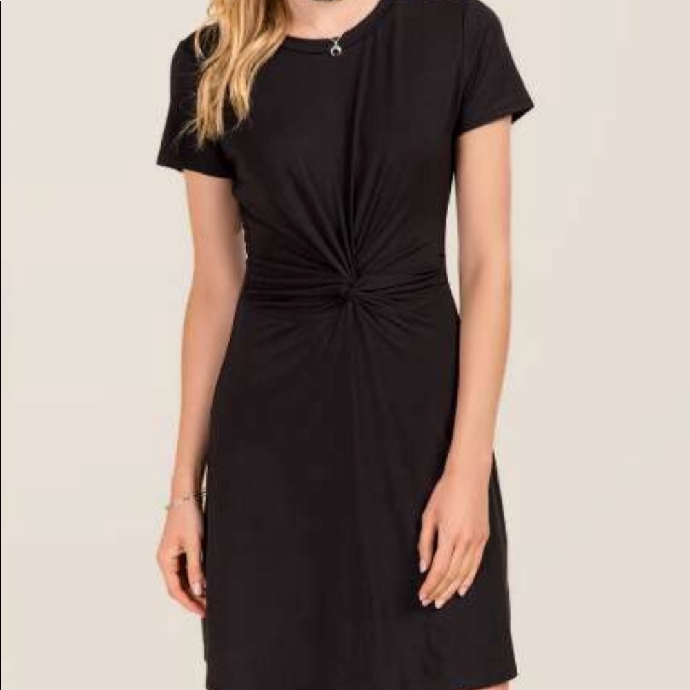 NWT! Francesca’s collection REYA black knit dress
