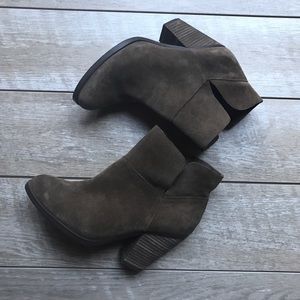 Vince Camuto, suede booties, 7, worn 2x