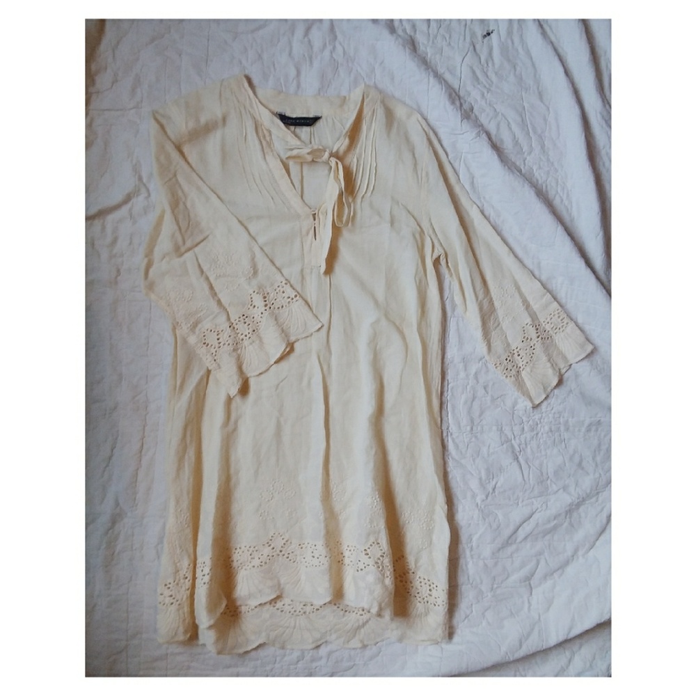 Zara Woman Cream Boho Dress