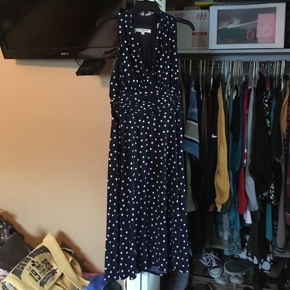 Evan-Picone Navy Blue summer dress