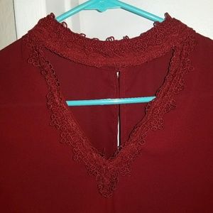Burgundy blouse
