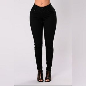 Black Booty Shaping Fashion Nova Jeans