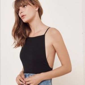 REFORMATION: ribbed low back bodysuit