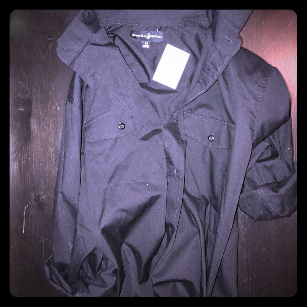 Black button down