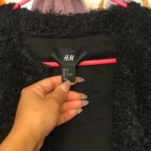 Black fluffy jacket