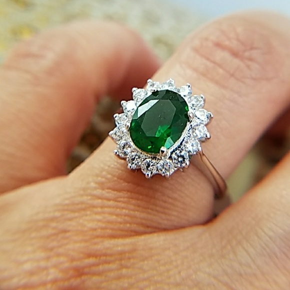 14k Gold plated Solitaire Engagement Ring - Picture 4 of 8