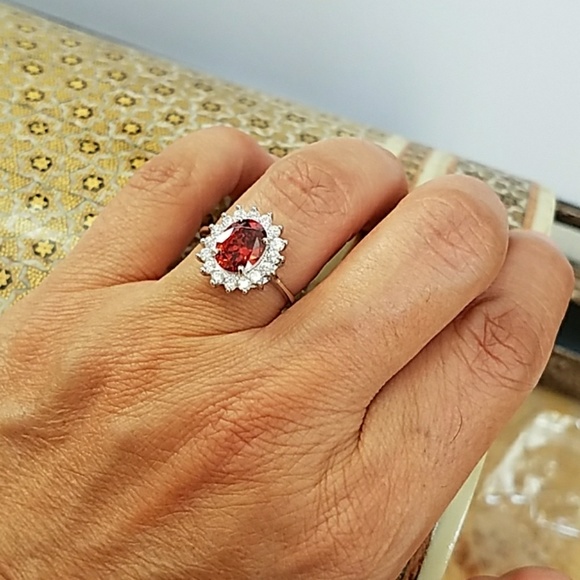 14k Gold plated Solitaire Engagement Ring - Picture 7 of 8