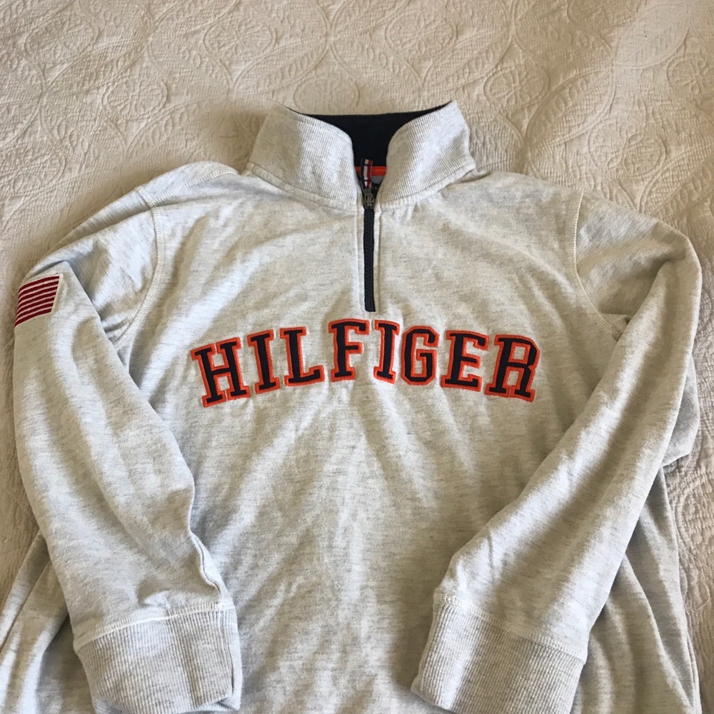 Boys long sleeve pull over hilfiger shirt