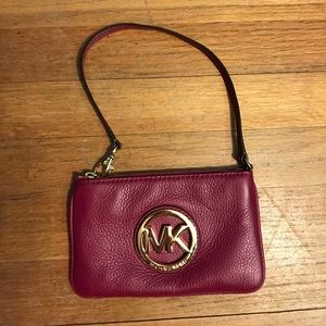 Michael Kors Magenta Wristlet NEVER USED