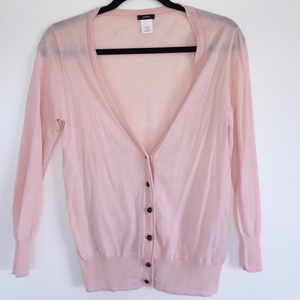 J Crew cardigan blush small