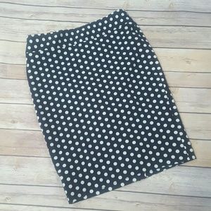 Loft polka dot skirt size 00 Petite