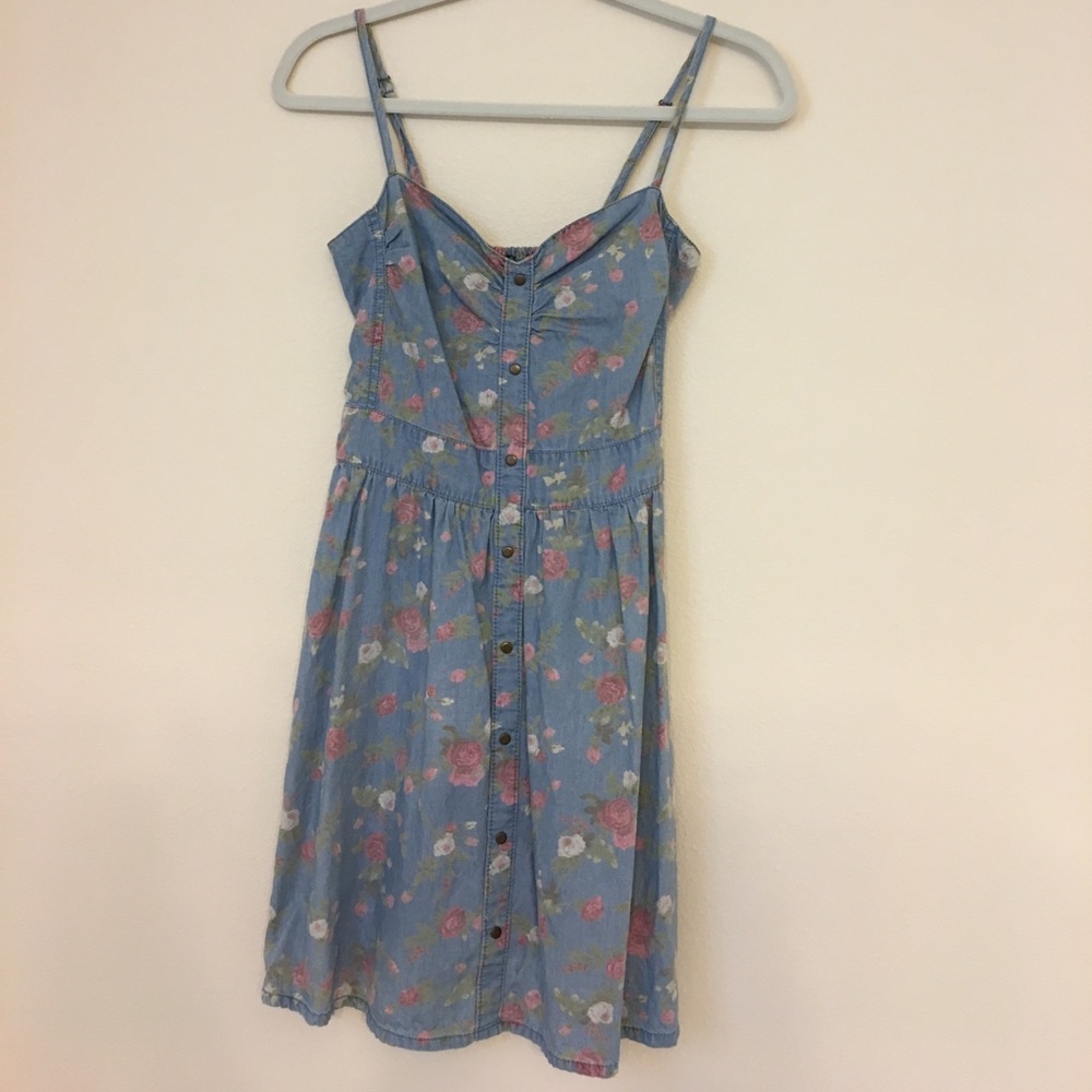 Chambray floral dress