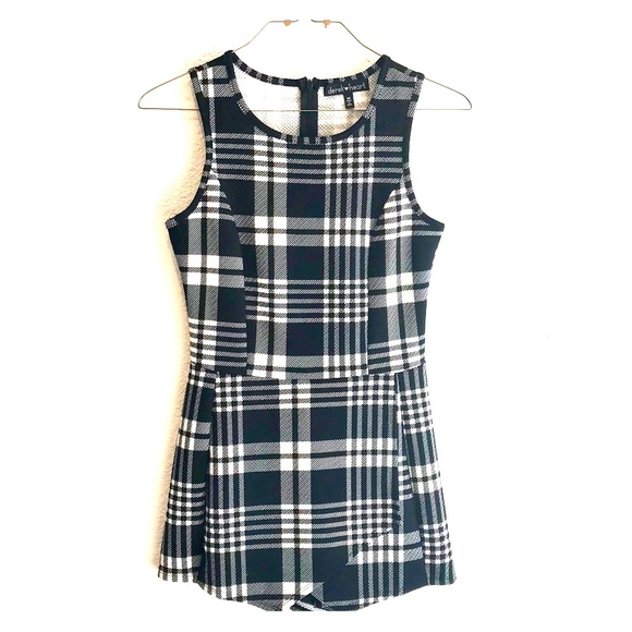 Derek Heart Other - Plaid Sleeveless Romper