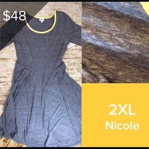 🌼💛Host Pick💛☀️ Lularoe Nicole dress size 2xl