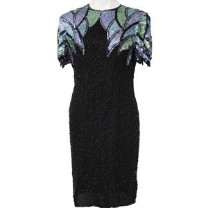 SALE Rare Vintage Scala Embellised Sleeve Dress