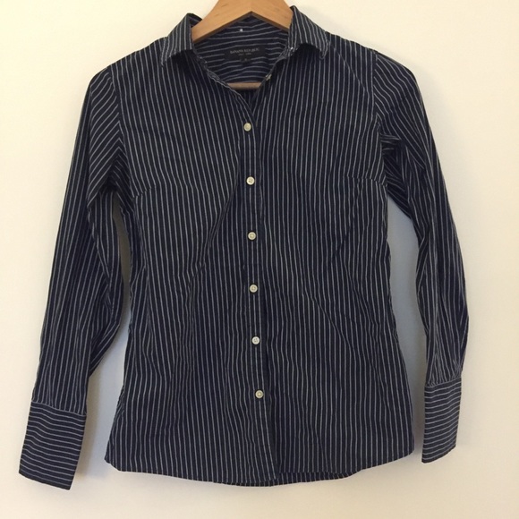 Banana Republic Tops - Banana Republic Riley navy white pinstripe shirt Banana Republic Tops - Banana Republic Riley navy white pinstripe shirt