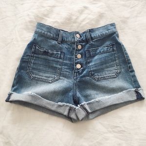 MADEWELL: button up high waisted shorts