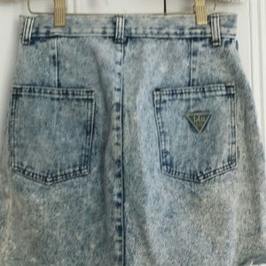 Rare acid washed Vintage Givenche jean skirt!