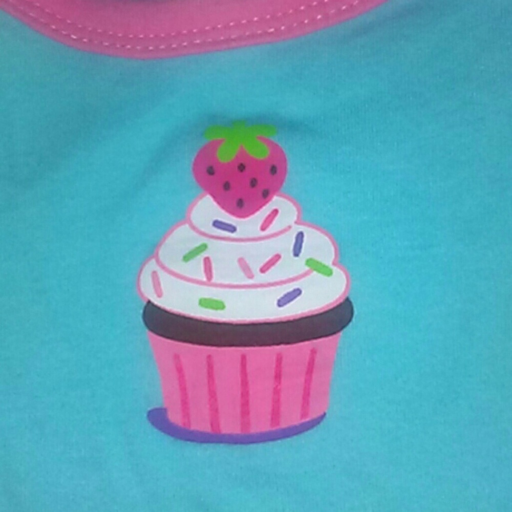 Light blue and pink Cupcake onesie