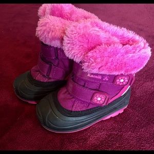 Kamik Toddler Girls Winter Boots- Plum color