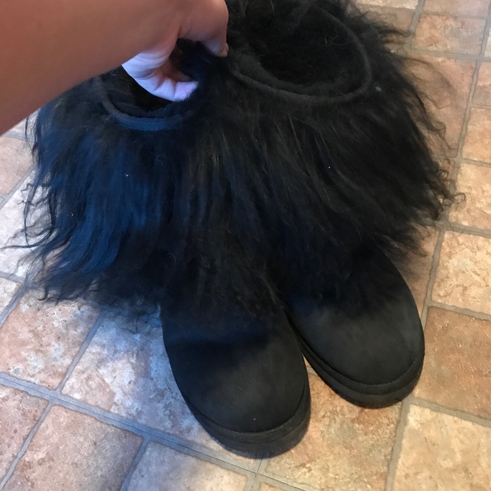 🚫SOLD🚫 Mongolian Fur black UGGs
