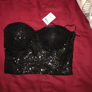 glitter crop top
