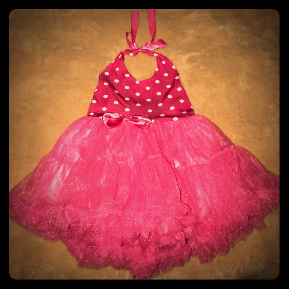 Girls Ruffled Halter Dress - 2/4 years