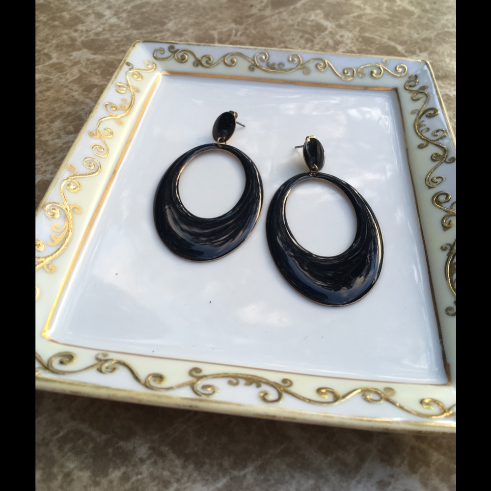retro metal black painted enamel