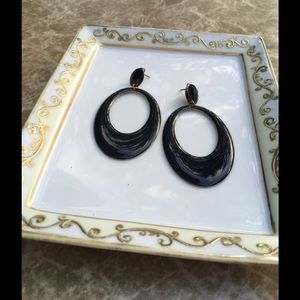 retro metal black painted enamel