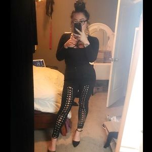 FASHION NOVA NORI LACE UP PANT