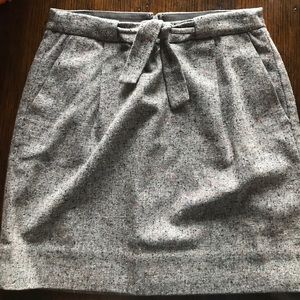 JCrew wool tie waist mini skirt