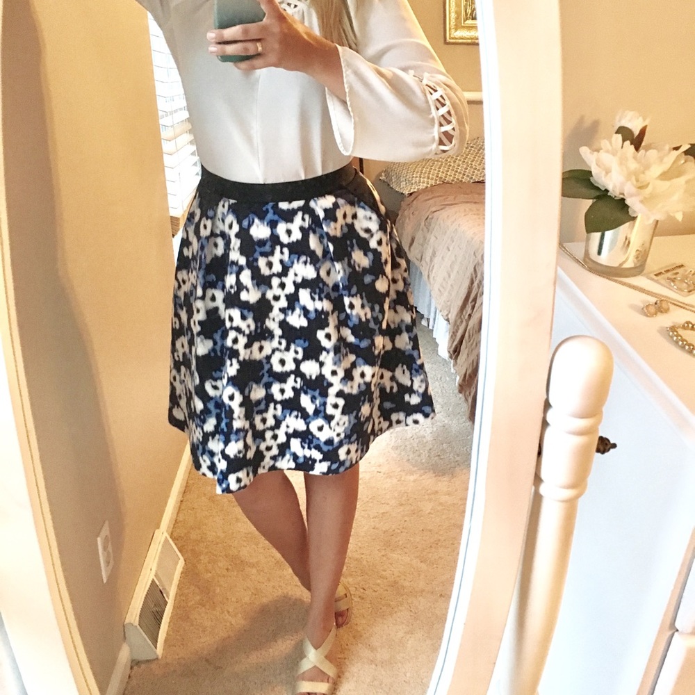 Ellen Tracy Floral Skirt