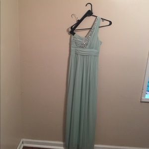 Sea foam prom dress