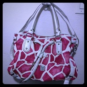Rare Dooney and Bourke giraffe print bag