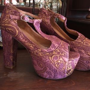 Jeffrey Campbell Paisley Lolita Platforms