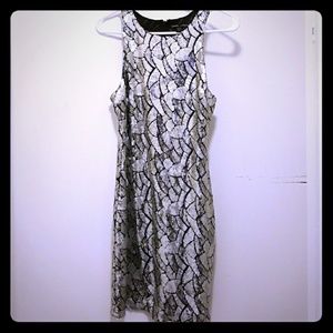 Silver sequin party dress