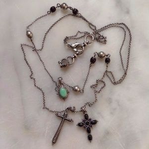 Lucky Brand southwest layered cross necklace