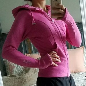 Zella Full Zip Pink Athletic Fitted Hoodie Zella Full Zip Pink Athletic Fitted Hoodie