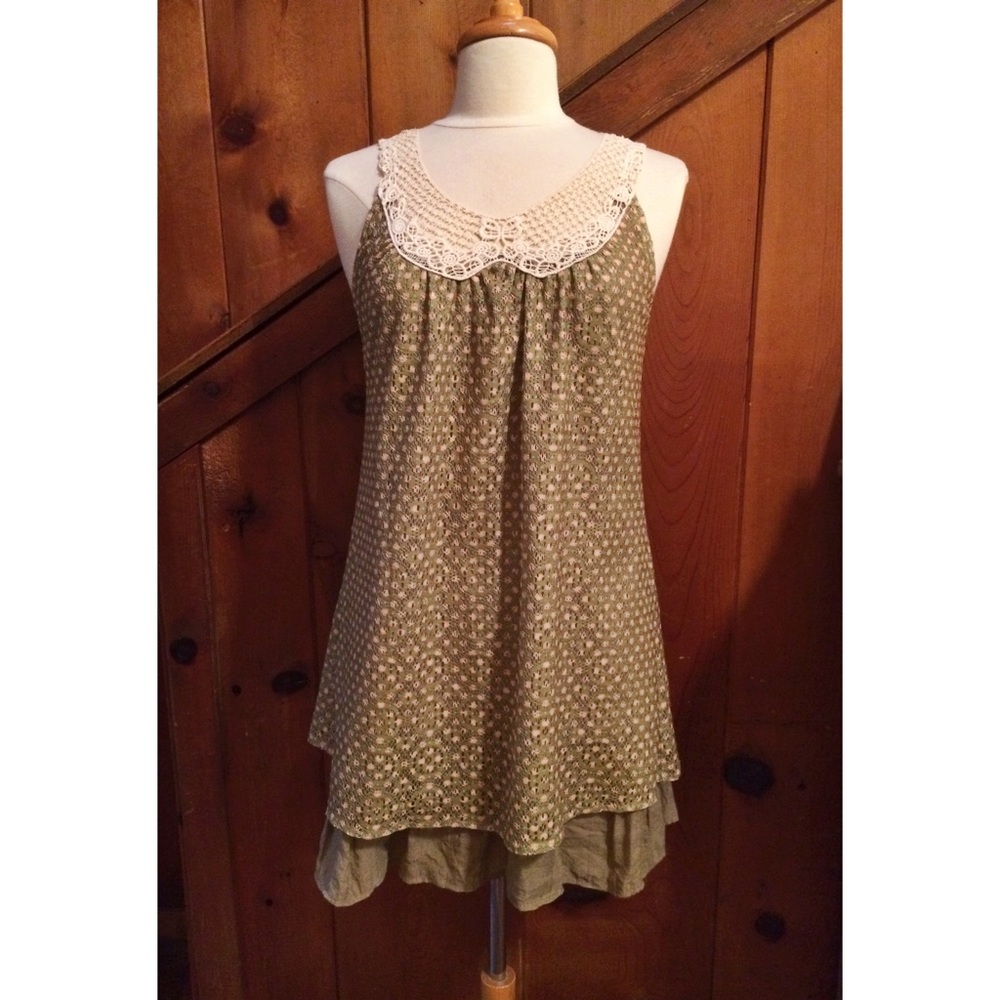 Blue Bird Layered Tunic Dress