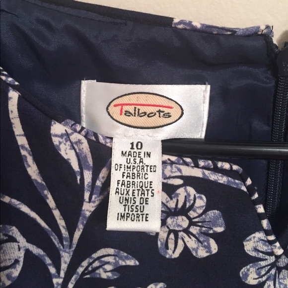 Navy blue floral dress - Picture 2 of 2