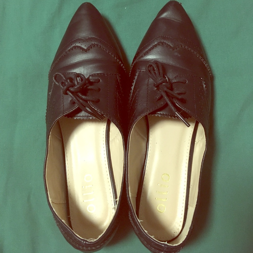 Ollio black dressy pointed flats
