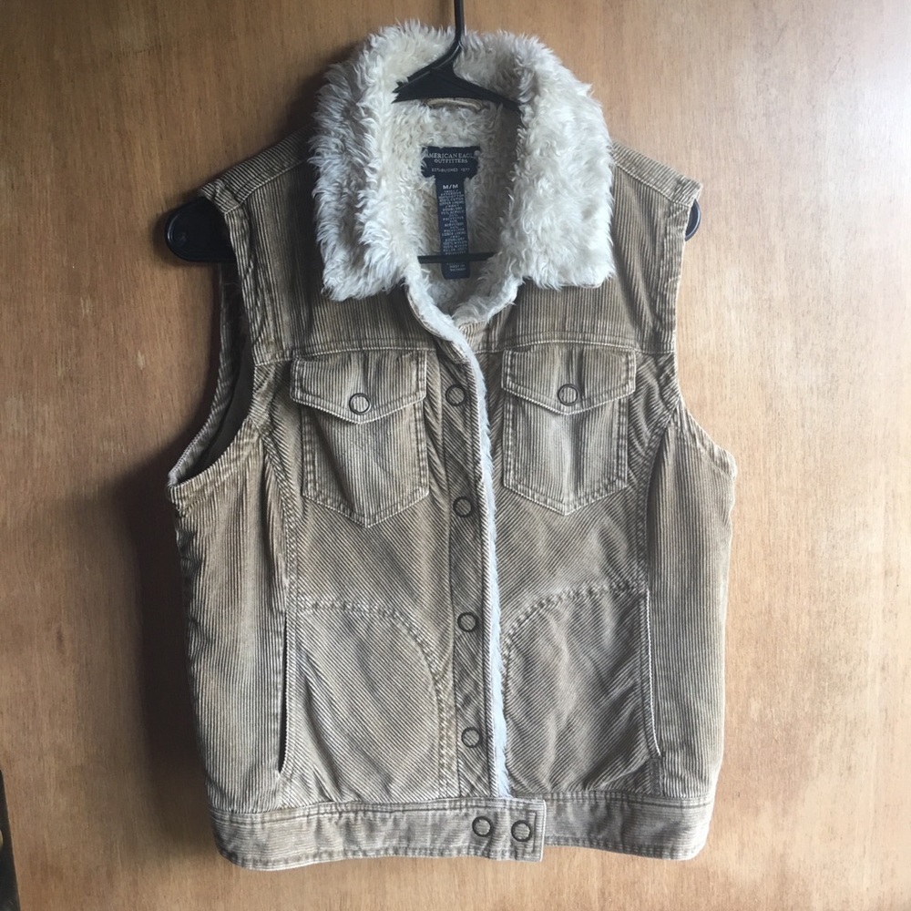 Size Medium lined corduroy vest.