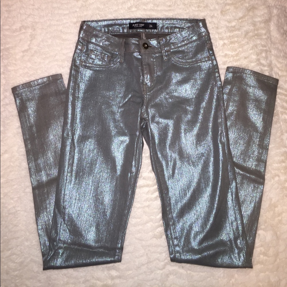 MINT METALLIC JEANS