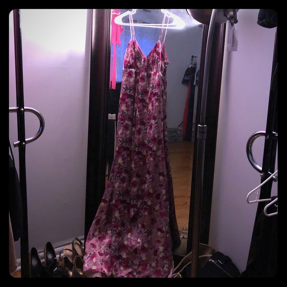 Banana Republic Silk Floral Maxi Dress