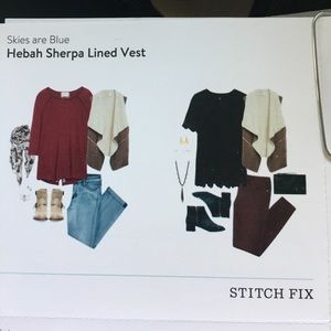 Suede Sherpa vest Skies are Blue Stitch fix