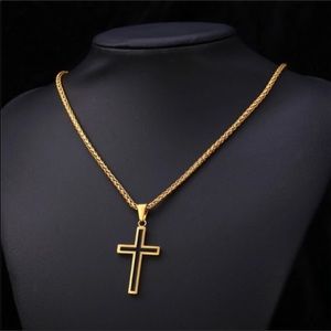new 18k gold cross necklace